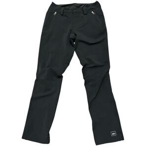 REI Co-op Womens 4 Dark Gray Softshell Hiking Pants Stretchy Outdoor Gorpcore